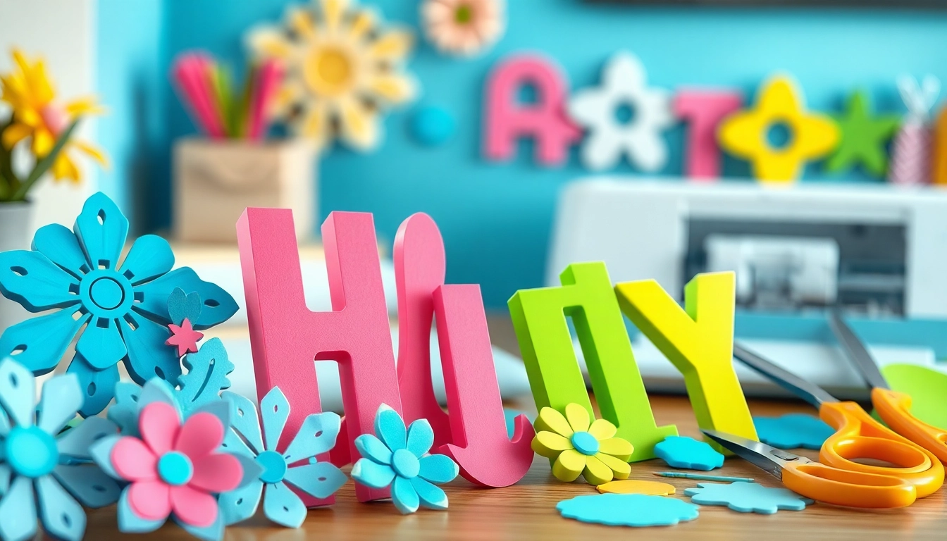 Explore diverse SVG cut files free download showcased in a vibrant and creative setting.