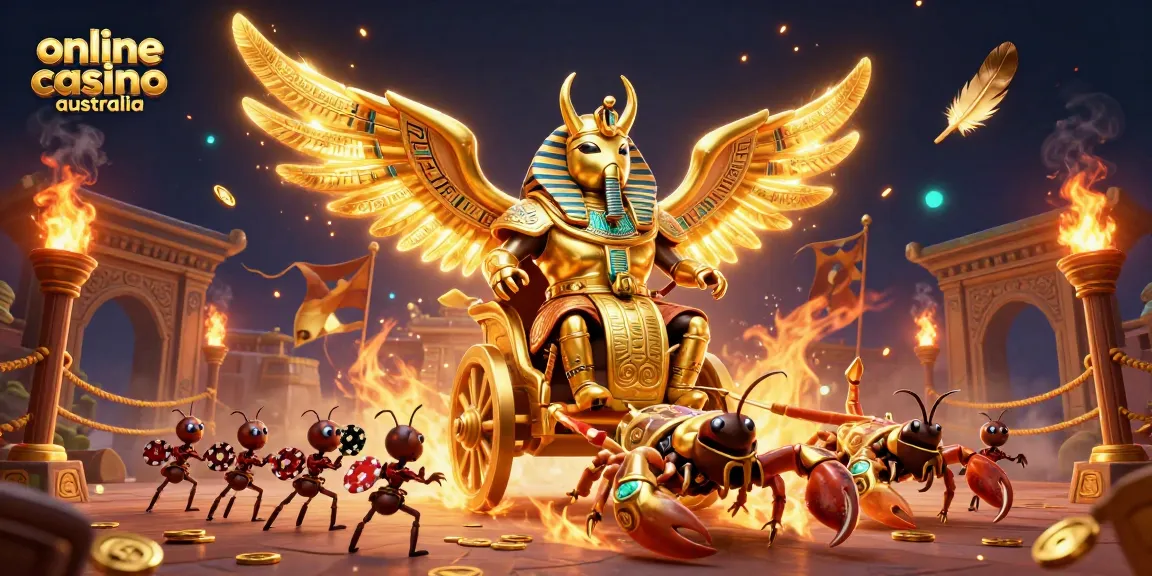 Engage with the vibrant world of online casino Australia through this festive 3D illustration.