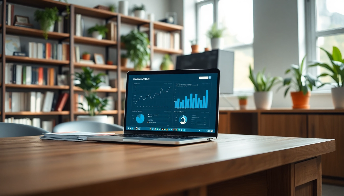 Showcase of an affordable linkedin scraping tool in a professional workspace, highlighting data analytics.