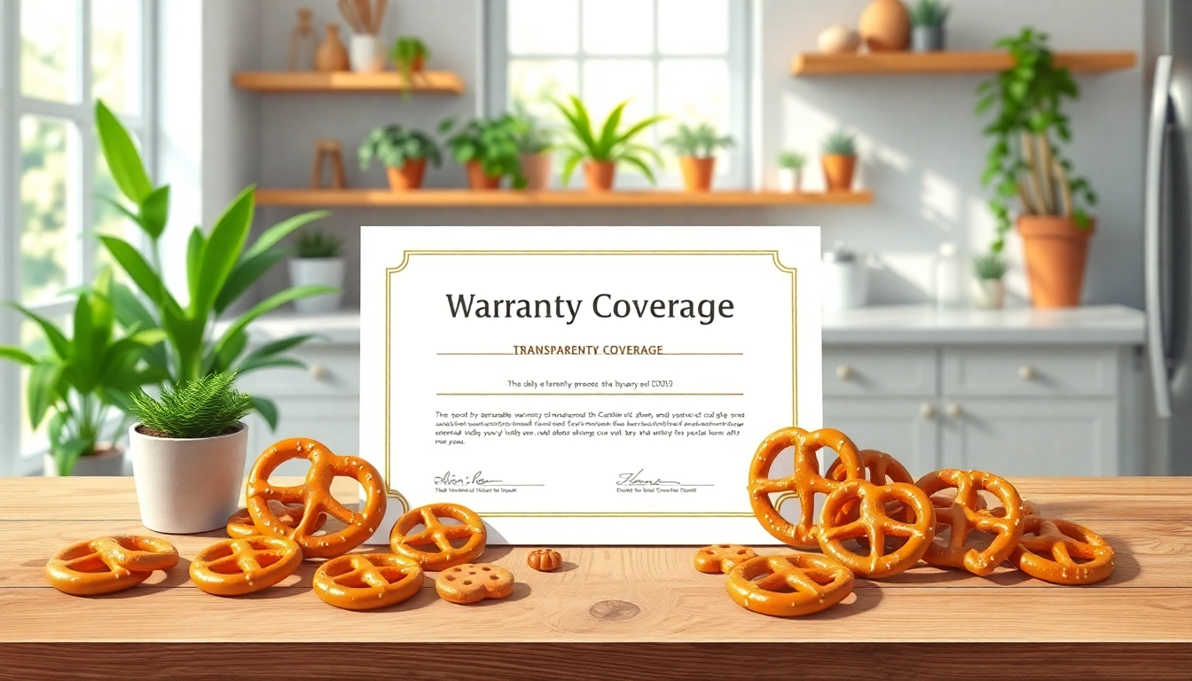 Capture the essence of transparent warranty coverage with a pretzel-themed illustration highlighting trust.