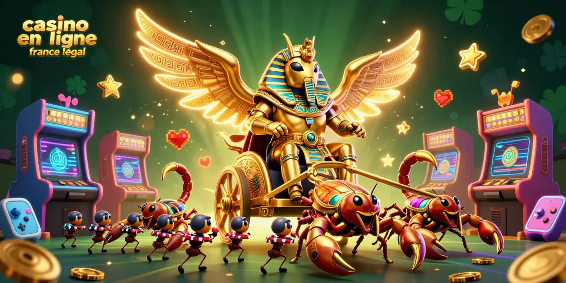 Plongez dans le monde des jeux avec ce visuel captivant de casino en ligne légal en France, où des éléments de jeu riches définissent l'expérience.
