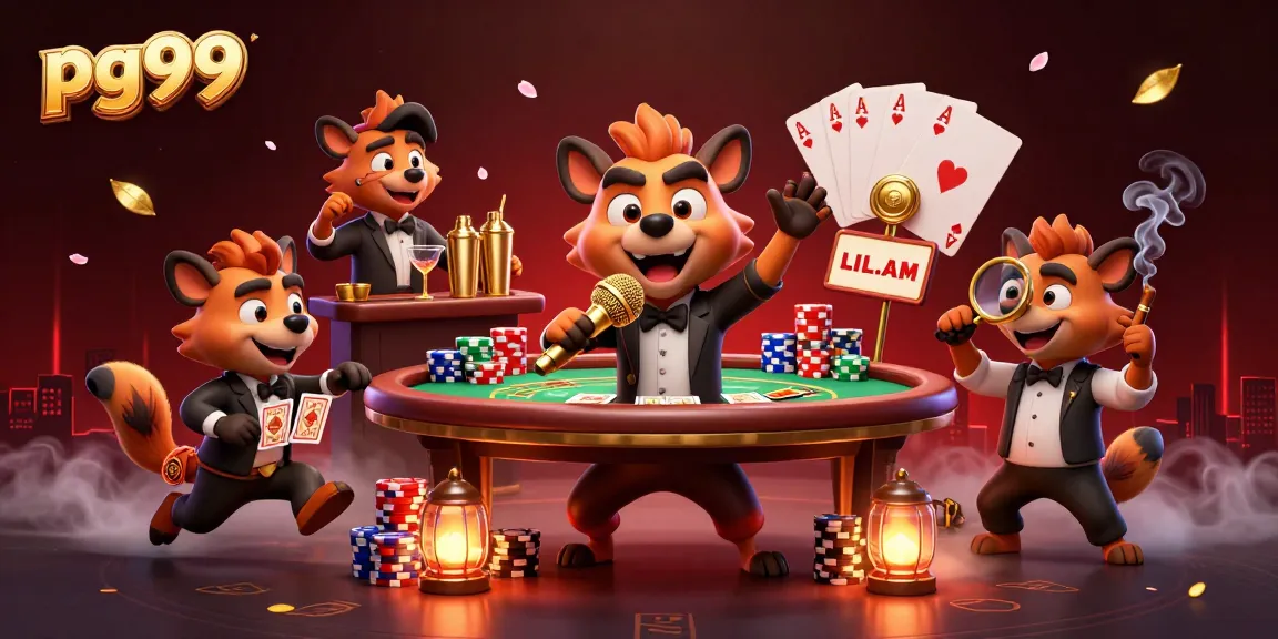 Experience thrilling action at pg99 with cartoon hyenas bringing fun and games to a lively casino scene.