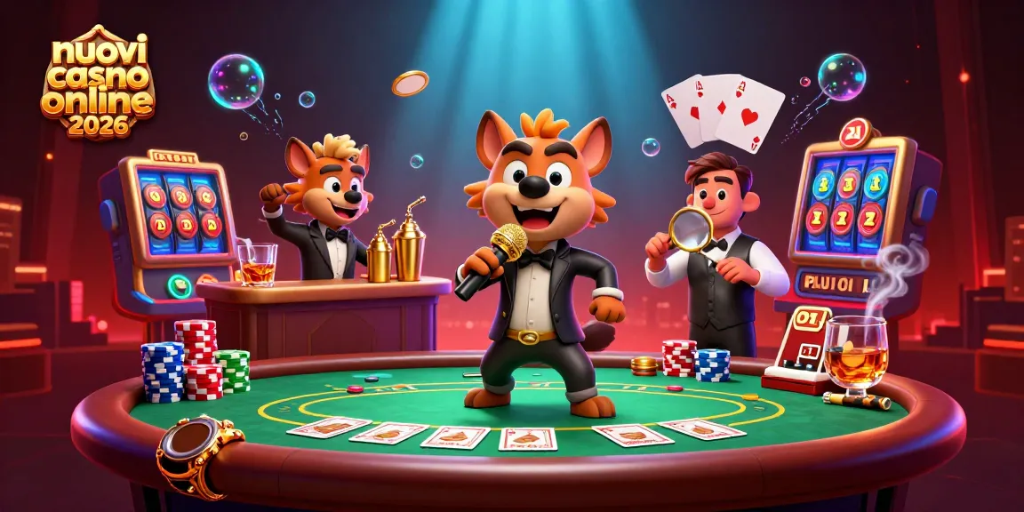 Nuovi casino online 2026: un'illustrazione 3D di divertimento al casinò con i personaggi animali