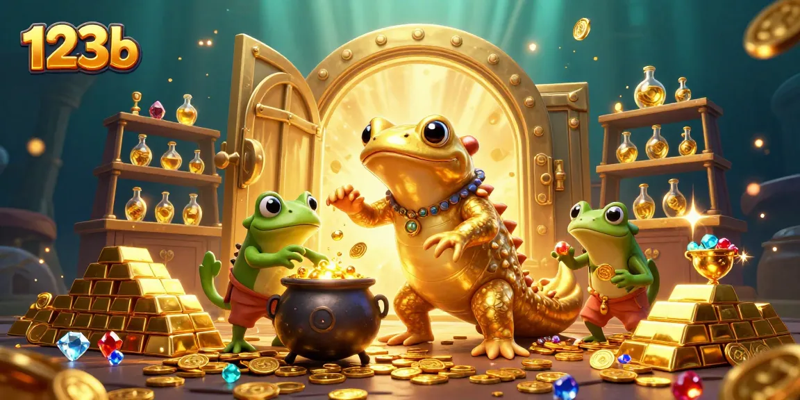 Experience the magic of 123b with a golden alchemist turning metals into coins in a vibrant casino scene.