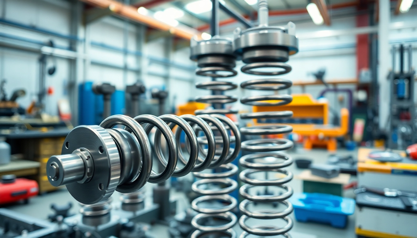 Gas Spring Supplier demonstrating precision-engineered gas springs in a detailed industrial setting.