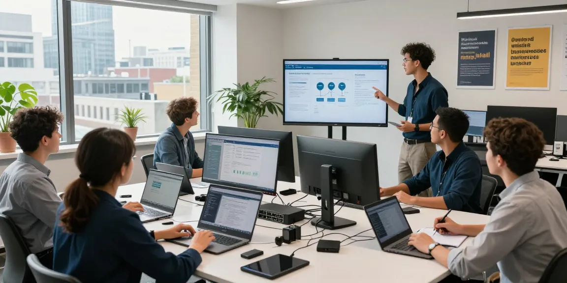 IT support for small business London team collaborating on technology solutions in modern office.