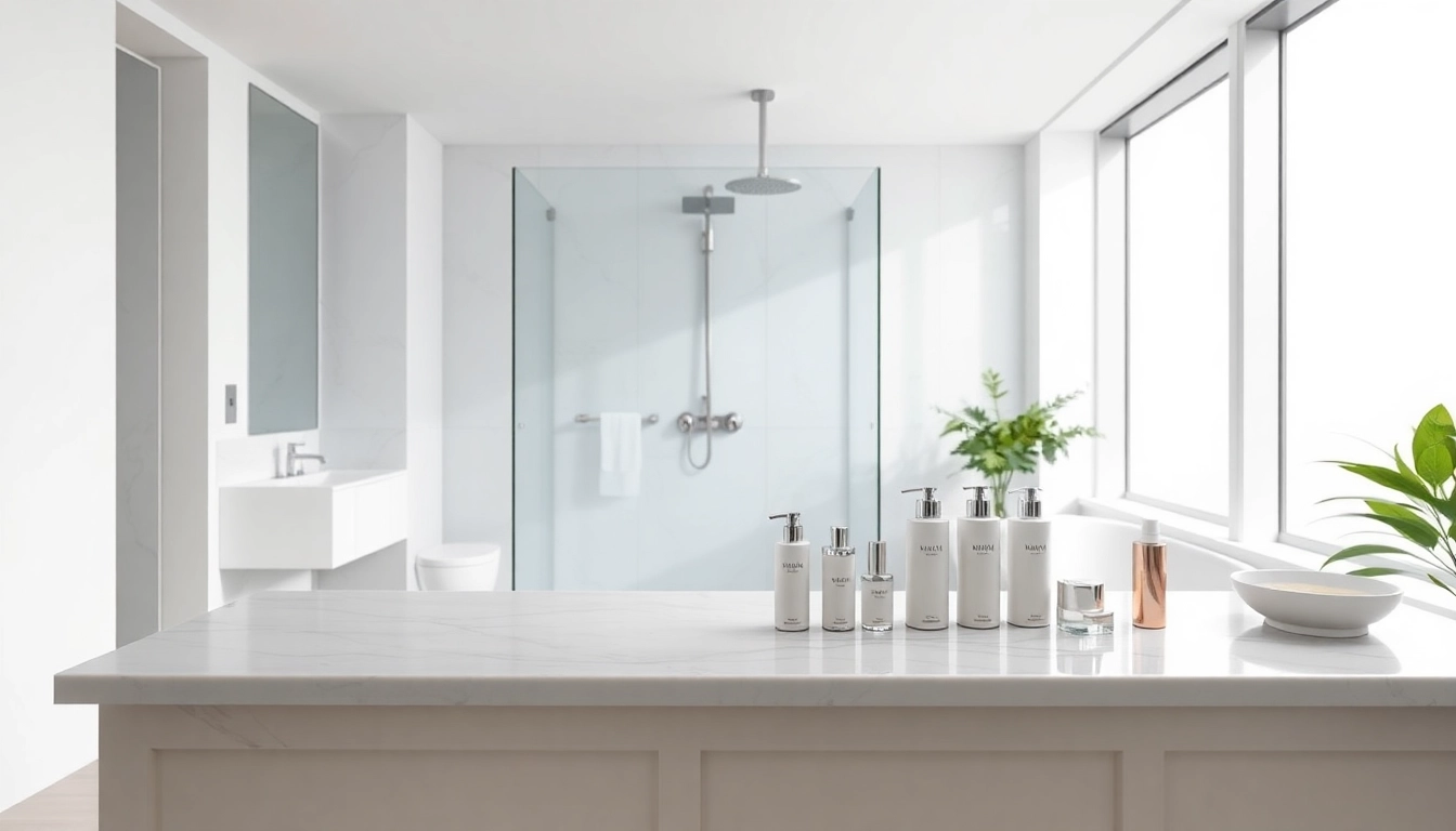 Experience the serenity of elegant showers au with a modern bathroom design showcasing luxury and style.