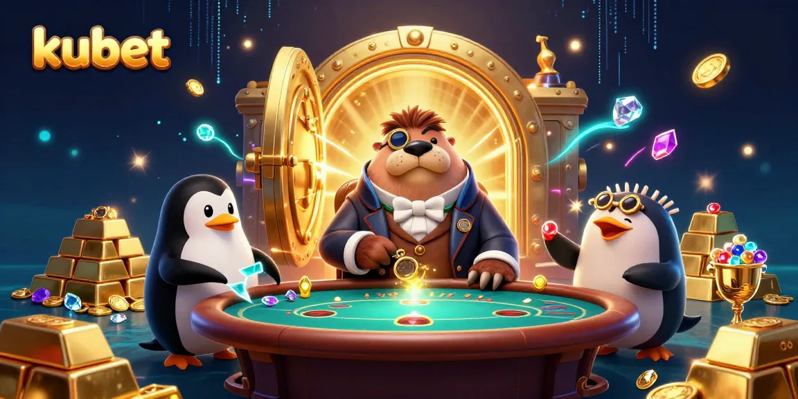 Kubet players enjoy underwater poker in a vibrant casino scene, highlighting strategic gaming.