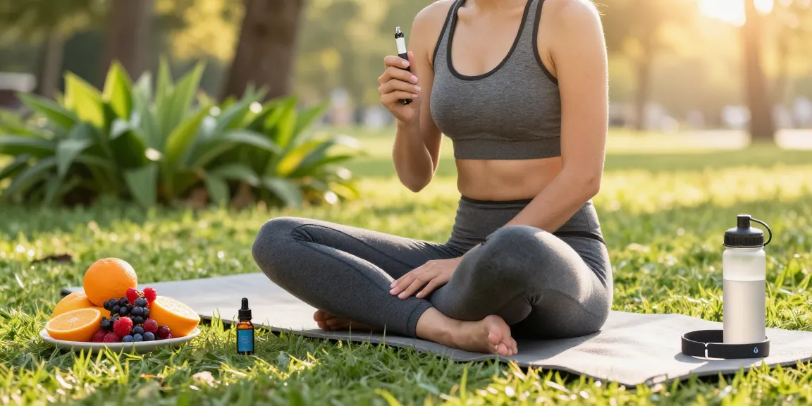 thc vapes uk vape pen with CBD oil in vibrant park setting promoting natural wellness