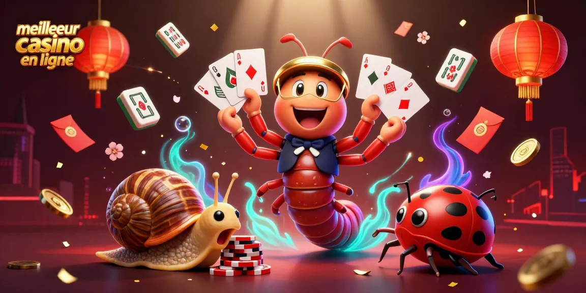 Découvrez le meilleur casino en ligne avec un croupier en mille-pattes et un escargot joueur.