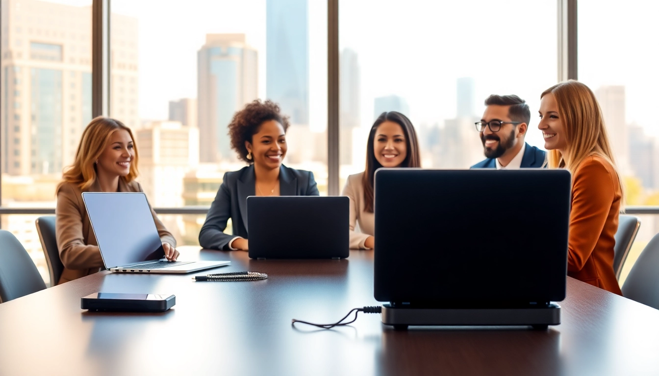 Engage with top business phone providers discussing communication solutions.