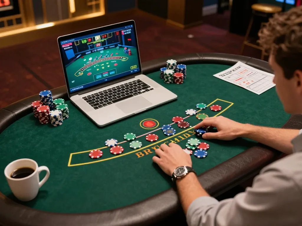 Experience high-stakes blackjack at okwin, with engaged player and vibrant online gameplay.