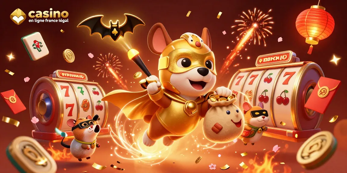 Profitez de l’expérience unique d'un casino en ligne légal en France avec un chien super-héros et un hamster.