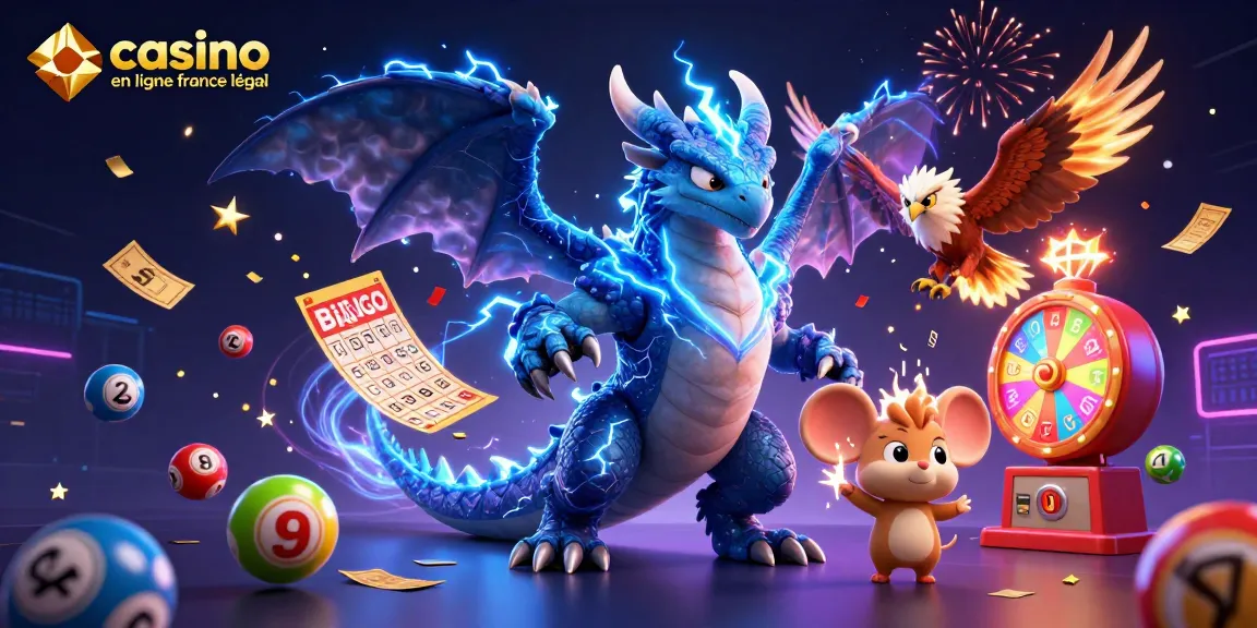 Profitez des jeux de hasard sur un casino en ligne légal en France avec une scène animée et colorée.