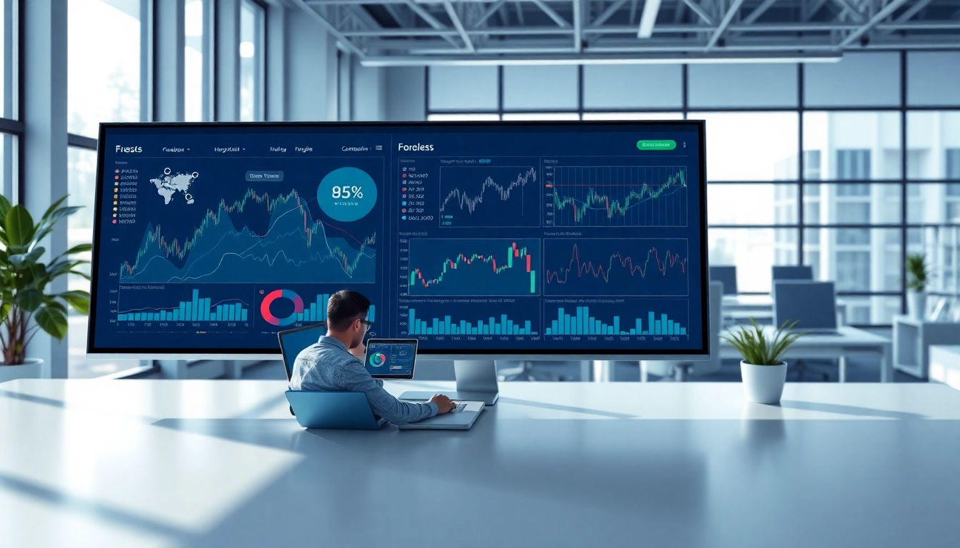 Sway markets trading view showcasing a modern forex platform with dynamic charts.
