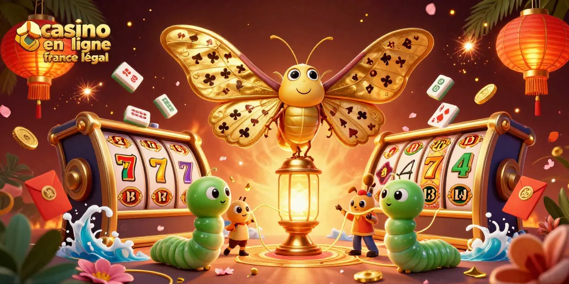 Le casino en ligne France légal met en lumière un atlas de papillon représentant des scènes de jeux captivantes.