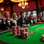 Players experiencing the excitement of MM 88 at a luxurious casino poker table with vibrant chips and thrilling atmosphere.