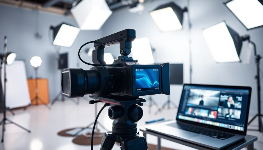 Enhance your vediography skills with a professional setup featuring camera gear and editing tools.