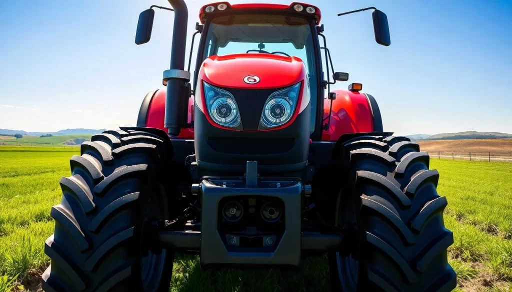 AF88 tractor showcasing its powerful design in a vibrant agricultural landscape.