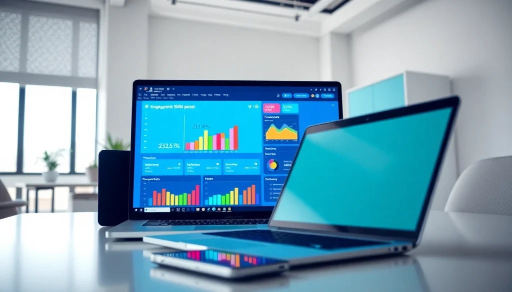 Engaging smm panel interface on a modern digital marketing workspace