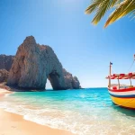 Experience the Cabo travel guide 2025 showcasing Cabo San Lucas' stunning beach and iconic Arch.