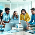 Strategic digital marketing meeting at https://rr88sn.com/ showcasing collaboration and innovation.