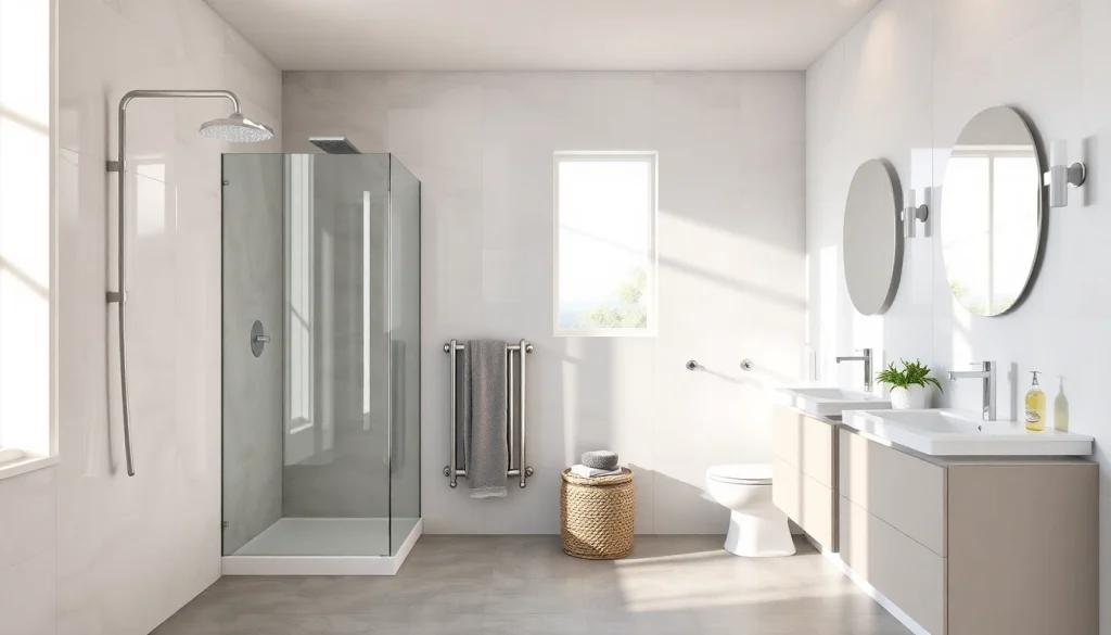 Sonni sanitär Produkte in einem modernen Badezimmer präsentieren