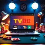 Engaging online gaming scene showcasing TV88's dynamic homepage with vibrant gaming elements.