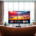 Watch captivating content on the TV88 in a stylish living room setting.