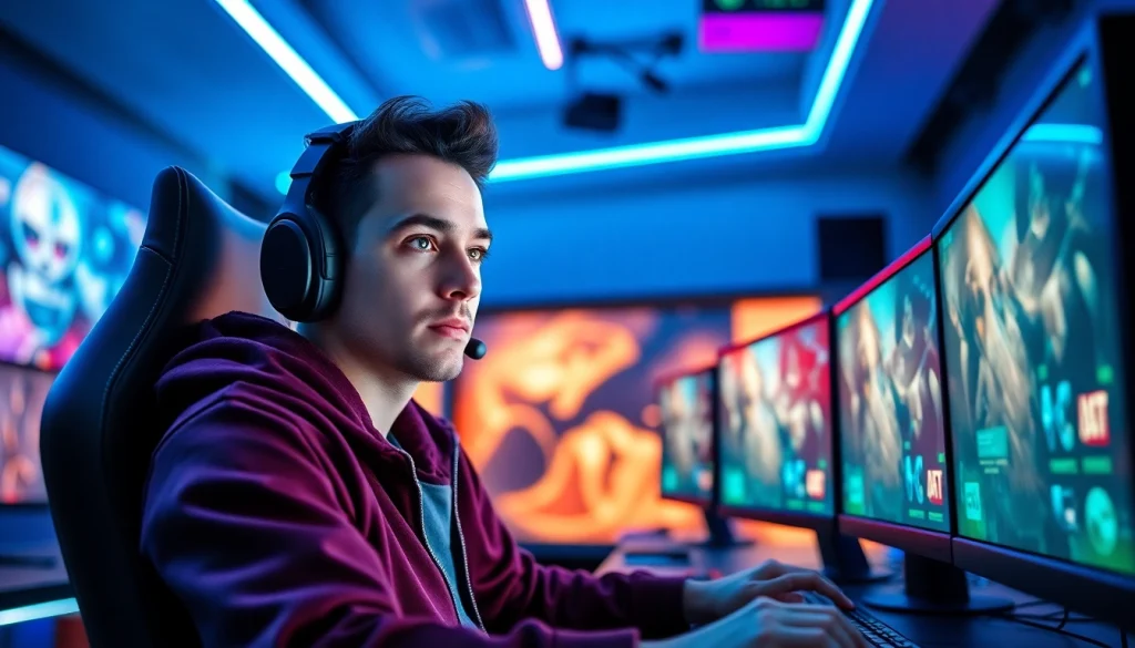 Raih kemenangan di bos88 dengan gamer asyik di lingkungan digital yang penuh warna.