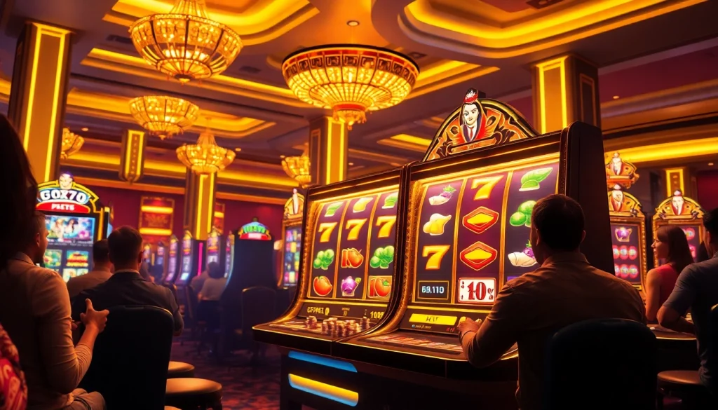 Jelajahi keseruan memainkan luxury777 slot dengan suasana kasino yang mewah dan energik.