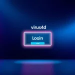 Akses halaman login virus4d dengan desain modern dan elemen keamanan yang mencolok.