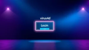 Akses halaman login virus4d dengan desain modern dan elemen keamanan yang mencolok.