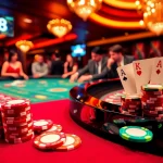 Players enjoying a thrilling roulette game at Nhà cái MM88 casino, showcasing vibrant colors and action-packed gambling.