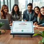 Revisar el Certificado Ahorro Energético en un entorno colaborativo de oficina.