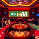 Experience the thrill of the casino with Link hi88 as players enjoy roulette and poker games in a luxurious setting.