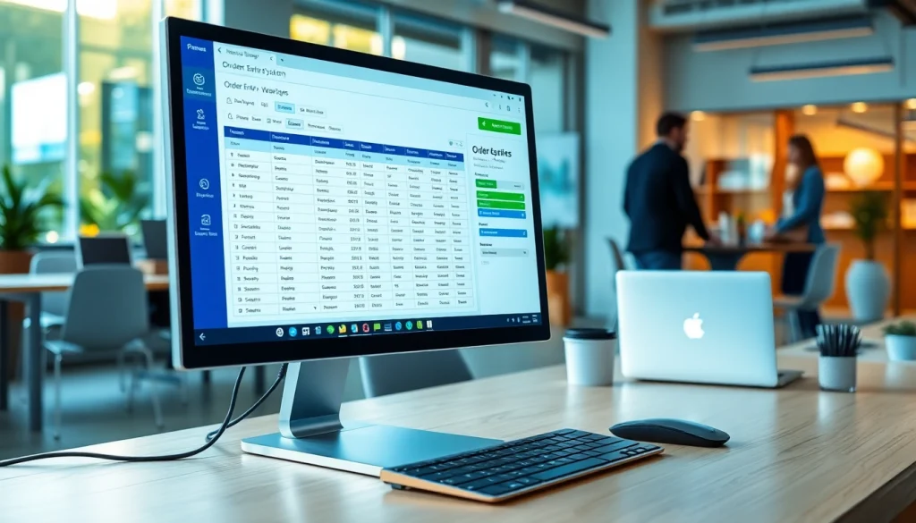 Optimieren Sie den Order Entry System-Workflow mit moderner Software in einem produktiven Büro.
