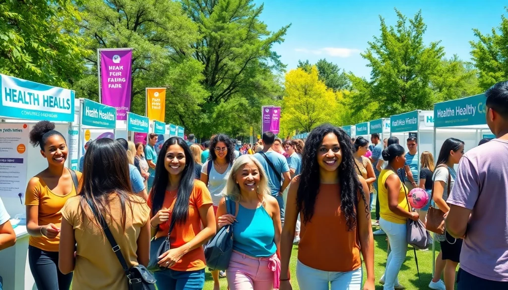 Engaging community health fair promoting wellness and healthy living.