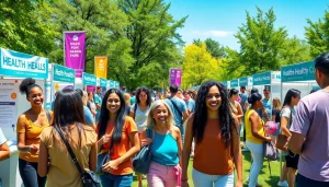 Engaging community health fair promoting wellness and healthy living.