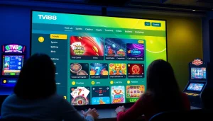 Experience a vibrant gaming interface at TV88 with engaging sports and casino features.