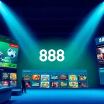 Experience the dynamic gaming interface of 888new, featuring a modern design for sports betting and casino games.