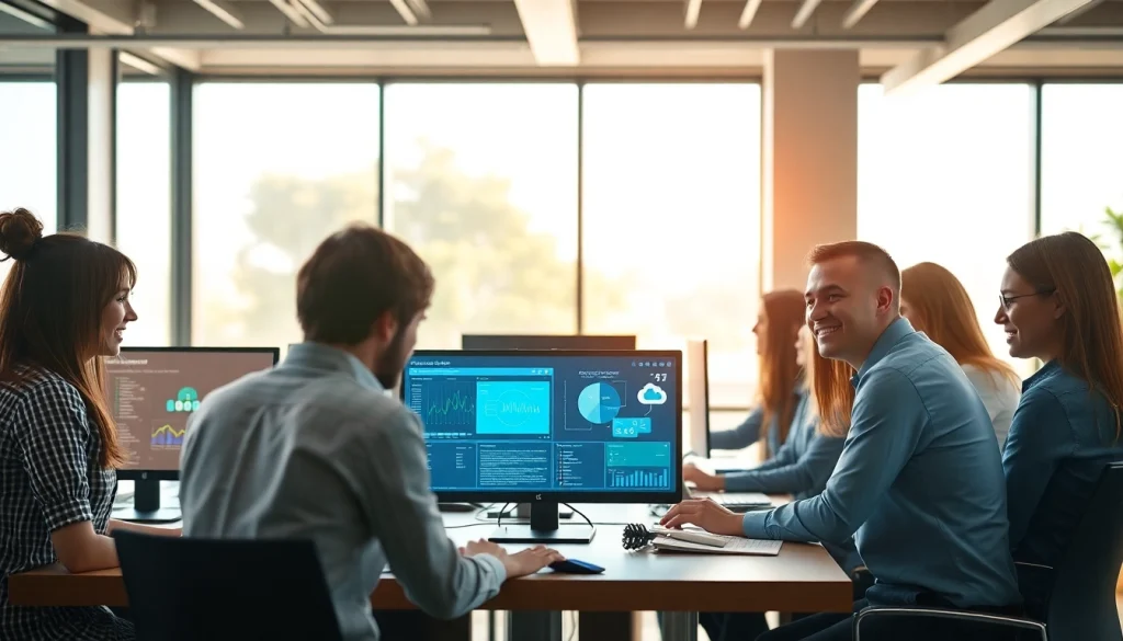 IT Support Tampa professionals collaborating in a modern office environment.