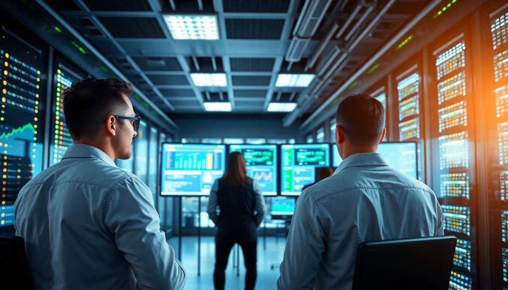 Enhance server management effectiveness through skilled IT specialists in a modern data center.