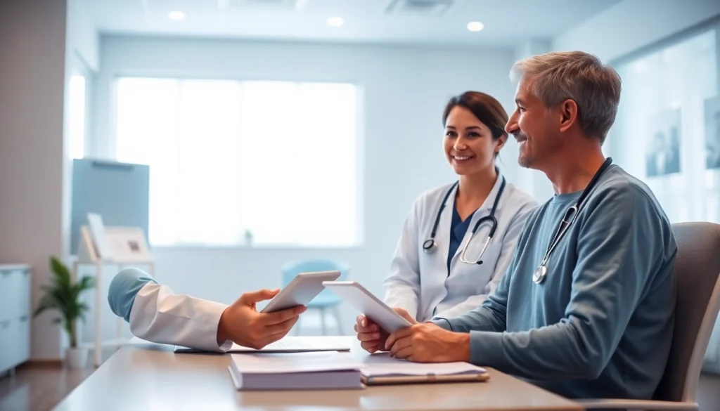 Enhancing Health through compassionate care in a modern clinic setting with a healthcare provider.