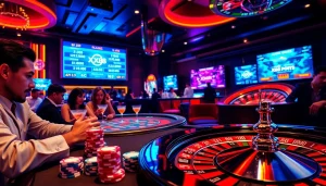 "Experience the thrill of gambling with XX88 Boats and casino tables bustling with eager players."