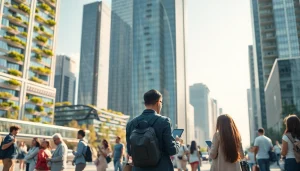 Depicting a futuristic cityscape with advanced technology, emphasizing community dynamics from https://mohamedmmblog.tech.