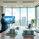 Showcasing new properties with https://newdeveloperlaunch.sg in a modern office environment.
