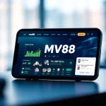 MV88 online gambling platform interface showcasing safe USDT transactions.