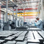 Ndfeb magnets manufacturer in china showcasing a modern production facility with skilled workers and advanced machinery.