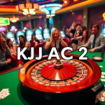 A bustling casino table showcasing the thrill of gambling with the keyword 'KJC AC 2' prominently featured in the immersive environment.